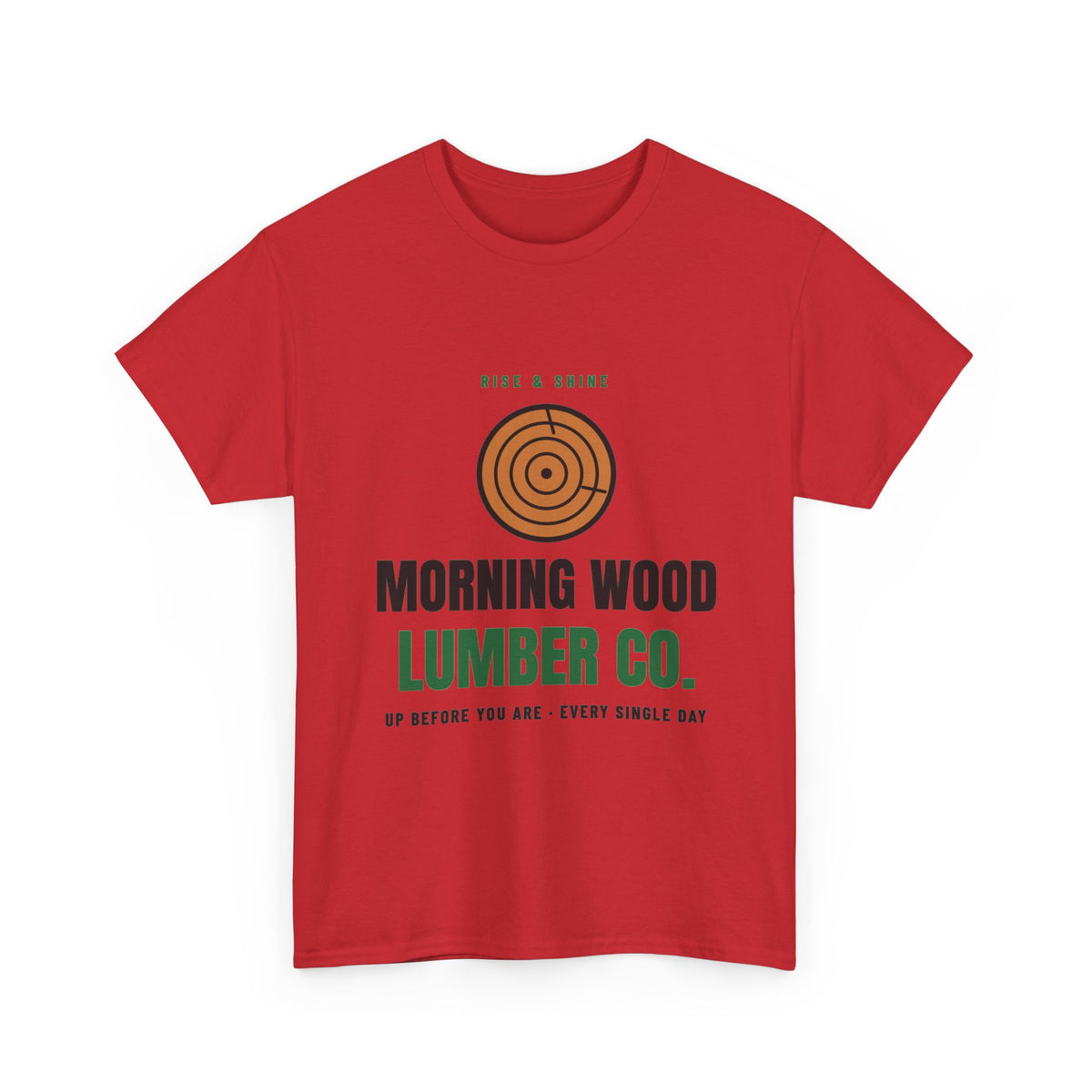 Morning Wood Lumber Co. funny t-shirt in Red