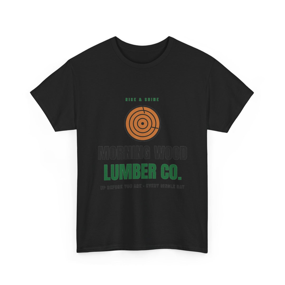 Morning Wood Lumber Co. funny t-shirt in Black